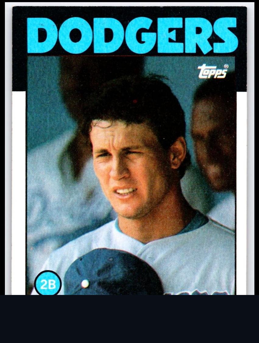 Masked 1986 Topps Baseball card